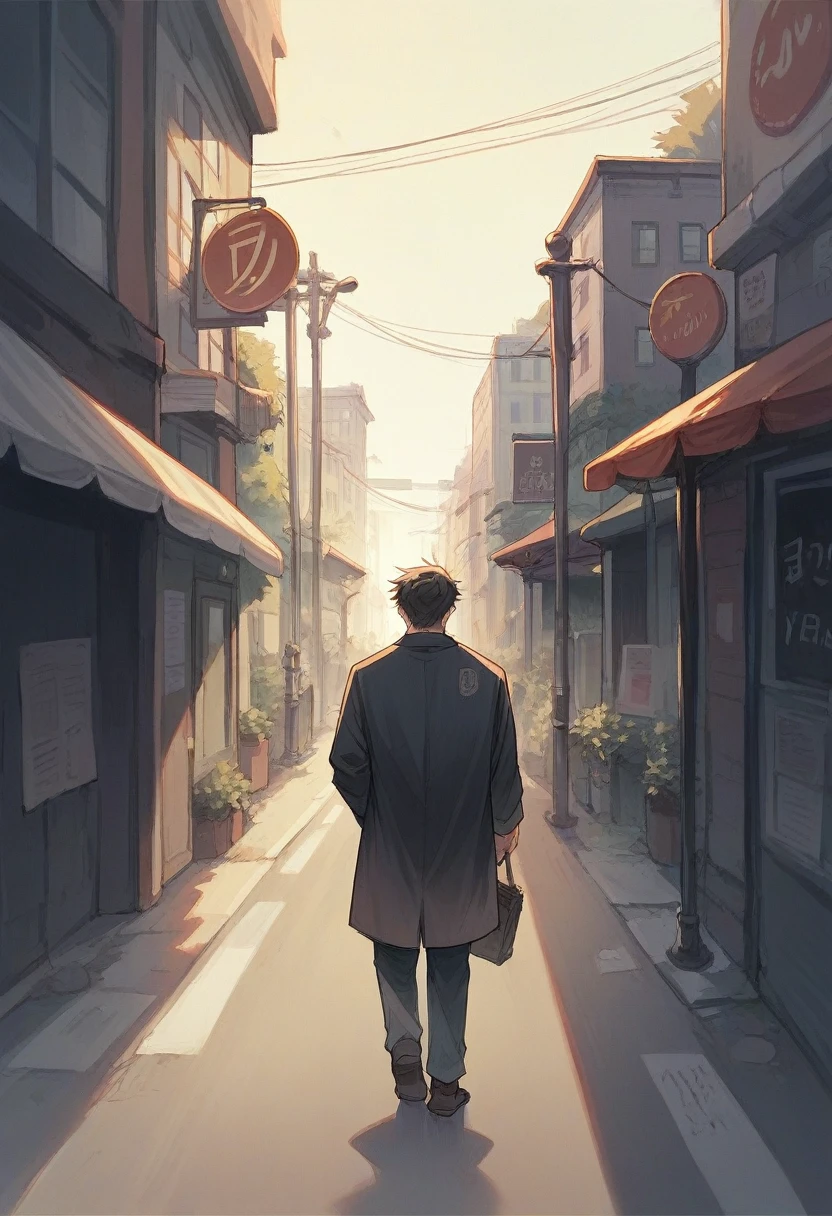 Draw the joker walking through the streets of New York