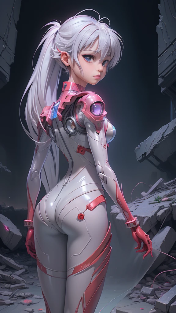 (The best quality,A high resolution,Ultra - detailed,actual),Selena Gomez es Asuka Langley soryu,spider man lasts , (white gray hair :1.4), (Asuka Langley soryu:V2.1),(super girl wonder woman costume ), (neon genesis evangelion:1.4), (latex BodySuit plastic transparent rojo :1.4) ,(Ruined dungeon ruins background:1.4 ), (Traje de Asuka Langley soryu letex rojo cyborg), epic fantasy art style hd, 4K fantasy art, epic fantasy digital art style, epic fantasy art style, Fantasy Woman, epic fantasy art portrait, Epic fantasy style, hyperrealistic fantasy art, hd fantasy art, epic fantasy character art, epic fantasy art, in style of dark fantasy art, epic fantasy digital art, (cowboy pose),( perfect anatomy :1.4), (Asuka Langley soryu:1.4), (Selena Gomez :1.4), (cinematic lighting :1.4), (ciberpunk :1.4), (anatomía perfecta :v2.1), (no mutaciones)