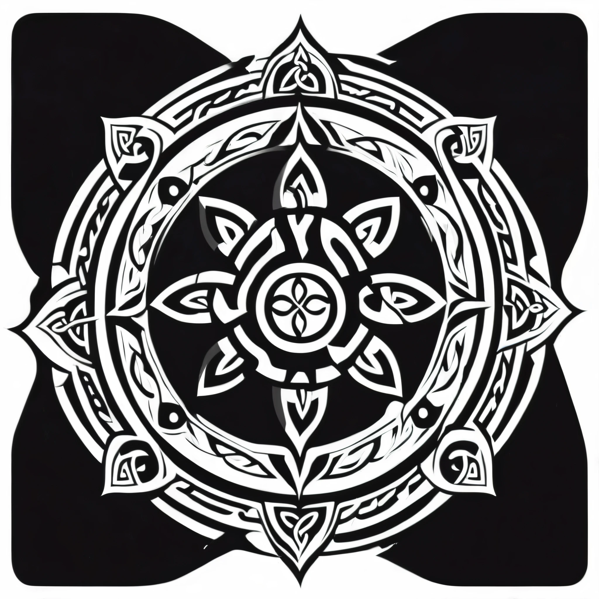 celtic style, tribal style, norse style, black and white, pact, magic, pact magic, warlock pact