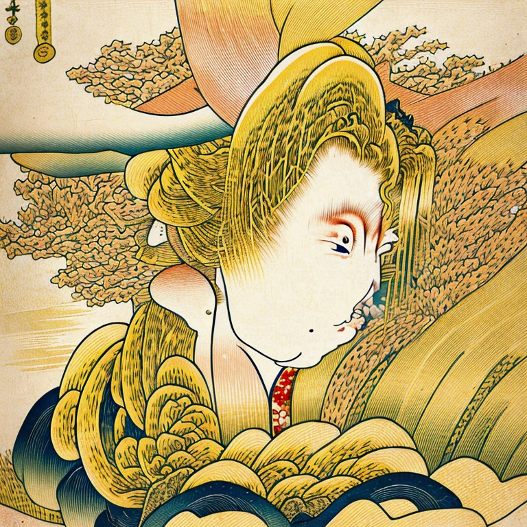 (((The Birth of Blonde Venus)))、(((Beautiful blonde woman)))、,(((Ukiyo-e)))、Royal Sister,Jay's official art,Unity8k wallpaper,Ultra-detailed,Beauty and aesthetics,masterpiece,Highest quality,(zIntertwined,Mandala,Tangled,Intertwined),(Fractal Art:1.3),One girl,Very detailed,Dynamic Angle,Cowboy gets shot,Chaotic beauty,elegant,Barbaric design,Bright colors,Romanticism,JamesJean,Robbie Deviantano,Lost Run,Francis Bacon,Michal Muraz,Adrian Gurney,Petrakot Wright,Gerhardricht,takato yamamoto,Ashley Wood,Atmospheric,Ecstasy Music Notes,Streaming notes are visible
