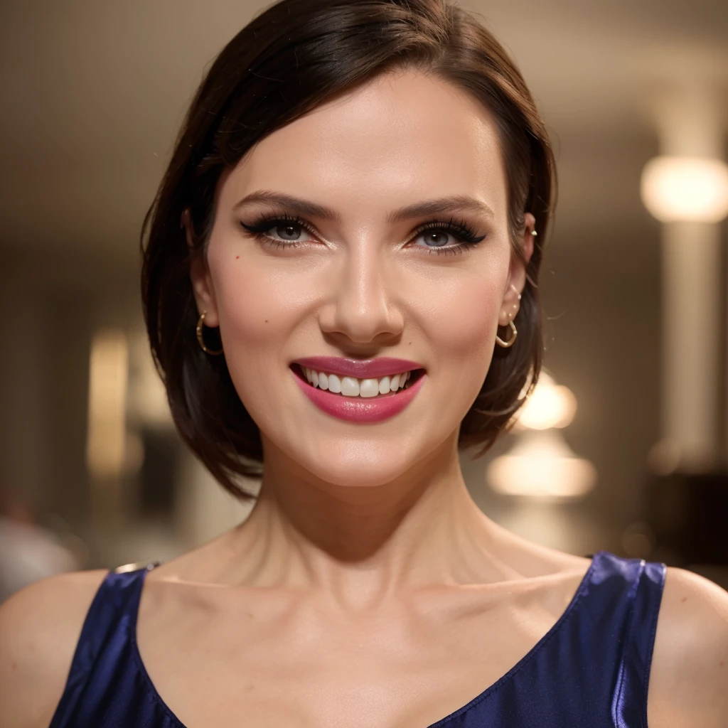 A beautiful and seductive woman with a tall and slender figure, dressed as Lady Dimitrescu from the Resident Evil series, with an exaggerated and curved bust, night setting, malicious smile, beautiful detailed face, 8K, high quality, photorealistic, sharp focus, physically-based rendering, vivid colors, dramatic lighting, conceptart, dark fantasy, horror
