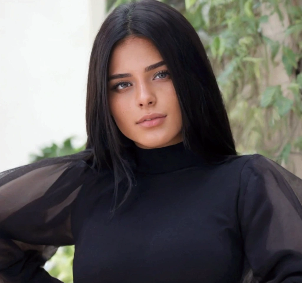 Generate an extremely realistic virtual model or influencer, that is difficult to identify as virtual. The model must be between 19 and 24 years old, be of Hispanic or Latino origin, and be very attractive. your hair must be long, brown and straight, with honey colored eyes. White skin and its height should be about 1.65 meters. besides, must have harmonious and proportionate facial features, Honduran hyperresist