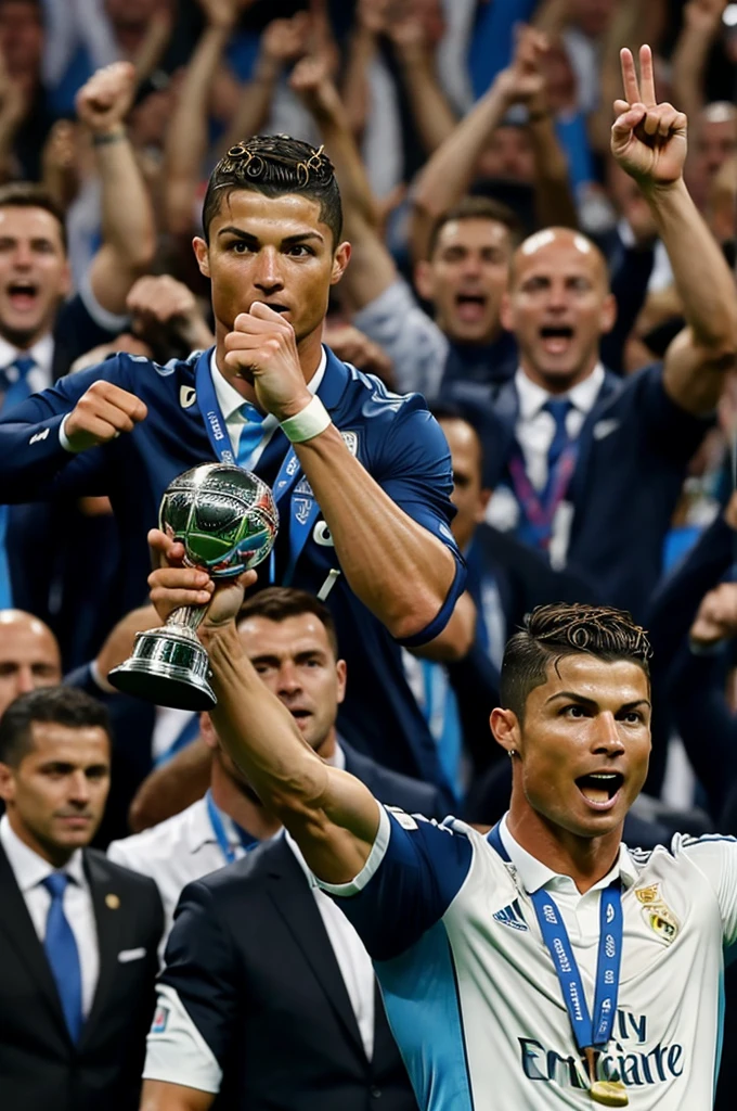 Cristiano Ronaldo winning the cryin&#39; cup 
