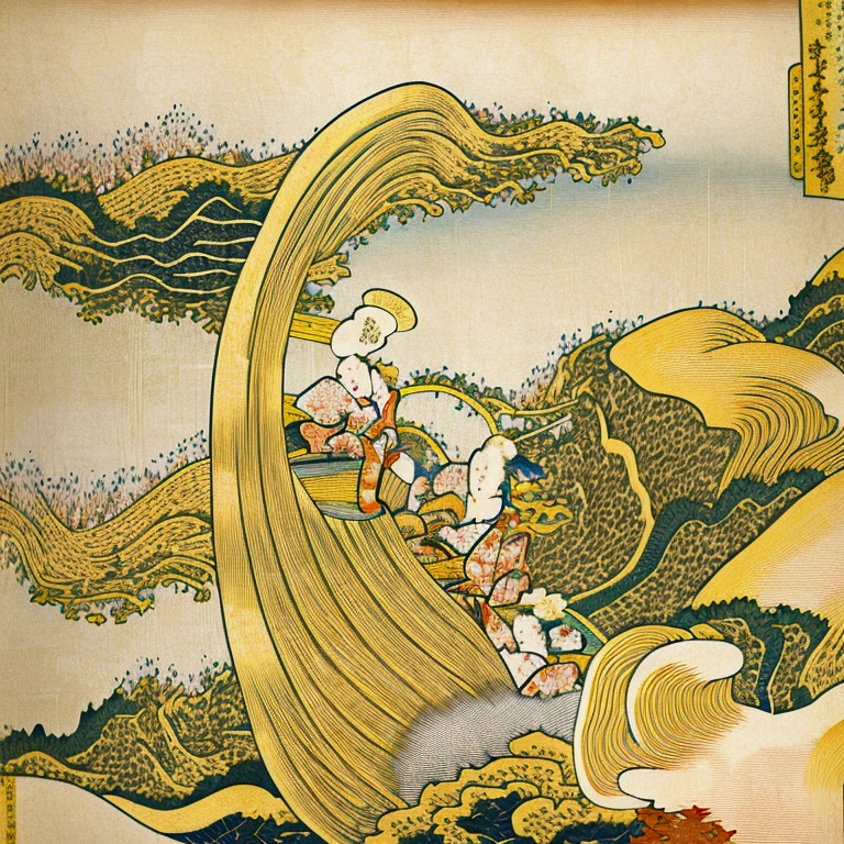 (((The Birth of Blonde Venus)))、(((Beautiful blonde woman)))、，(((Ukiyo-e of beautiful women)))、Royal Sister，Jay&#39;s official art,Unity8k wallpaper,Ultra-detailed,Beauty and aesthetics,masterpiece,Highest quality,(Fractal Art:1.3),One girl,Very detailed,Dynamic Angle,Chaotic beauty,elegant,Bright colors,Romanticism,JamesJean,Robbie Deviantano,Lost Run,Francis Bacon,Michal Muraz,Adrian Gurney,Petrakot Wright,Gerhardricht,takato yamamoto,Ashley Wood,Atmospheric,Ecstasy Music Notes,Streaming notes are visible