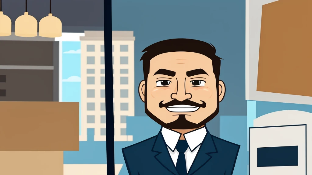 man doing business cartoon image
