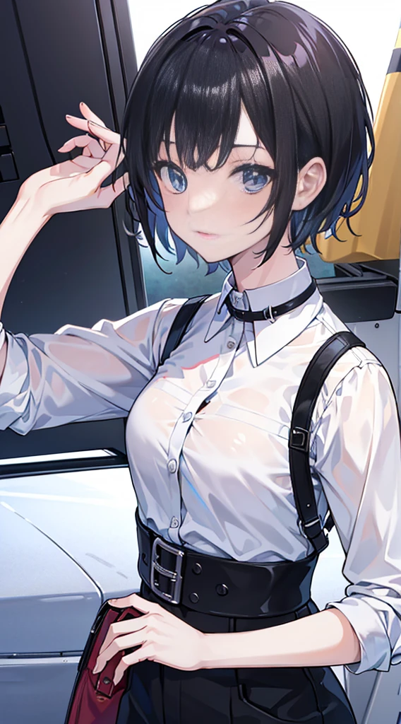 Top Quality, 8K, 4K, High Definition, Detail, (better-quality, 8K, 12), top-quality, 1 girl, short hair, unqine pose, tougue out,