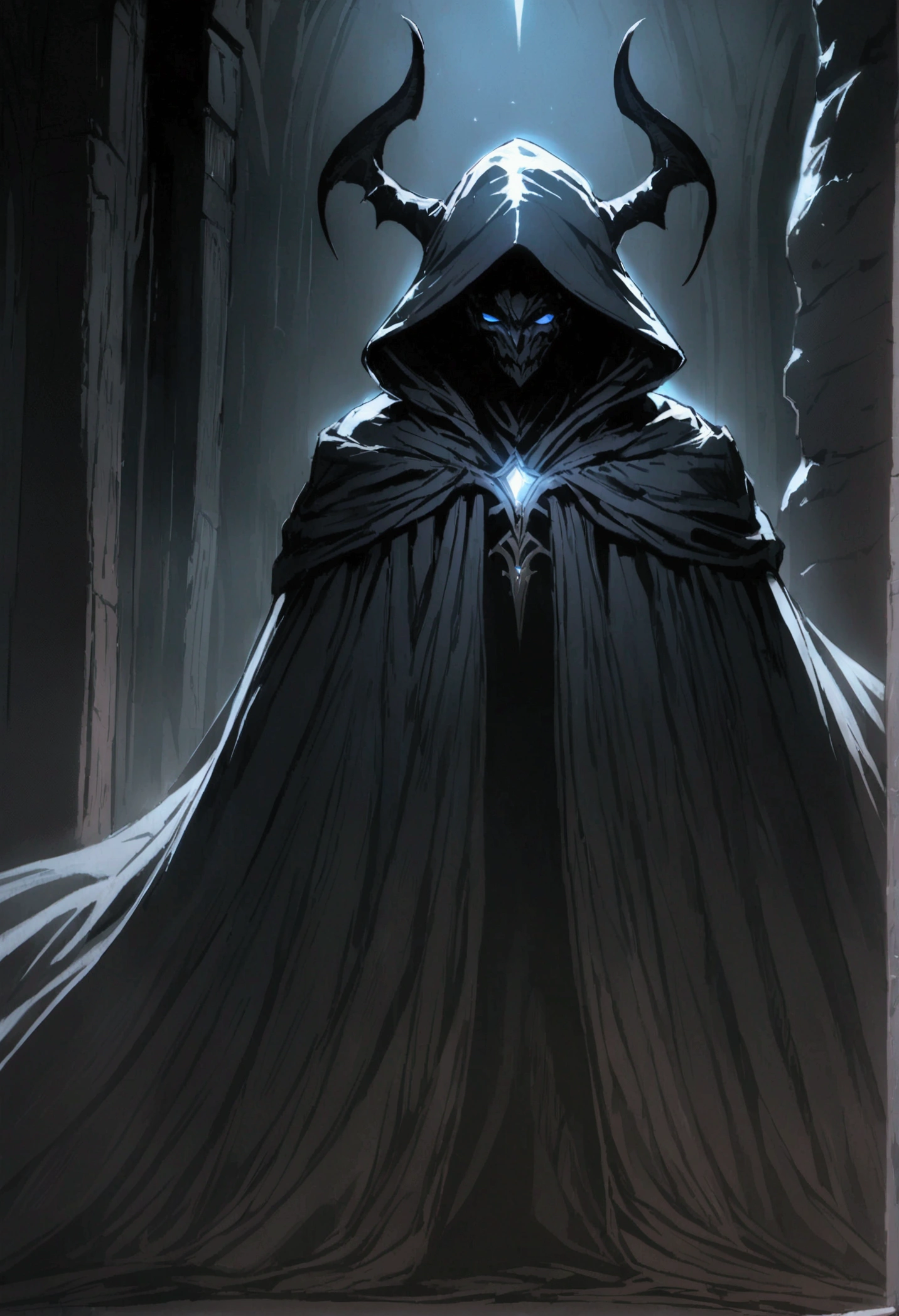 a demon cloaked in a cloak of darkness
