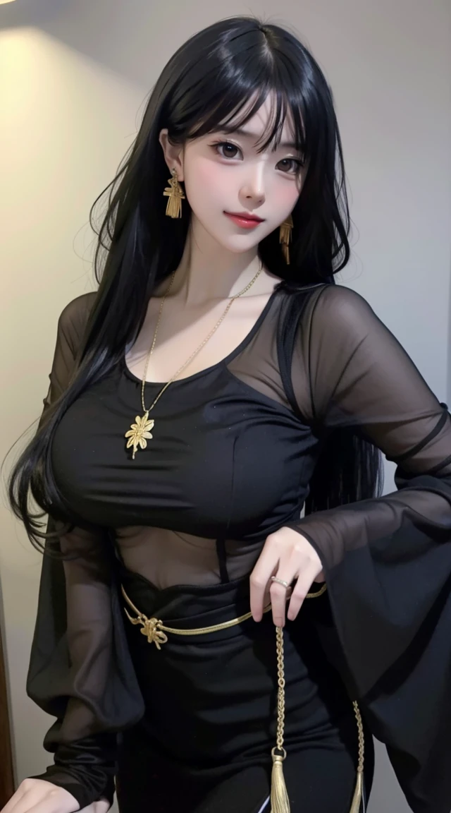 Top quality、High Detail、非常有吸引力of成人美女 杰作, 最好of品质, Extremely detailed, high resolution,, (:1.5), Willow Waist, Wide hips, knee, night , of, Necklace, Earrings and Nipple Rings