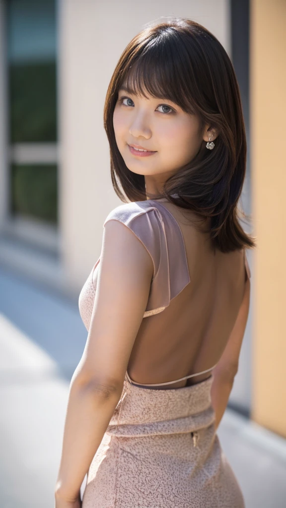 (inoueseika),Half-up hairstyle, Large Breasts, Red face, ass pov, Fujifilm, Aperture value F1.2, Blur, Drop Shadow, movieの光効果, movie, One girl, High resolution, Gaze, High detail, high quality, Retina, Very detailed, Textured skin, Ultra high definition,