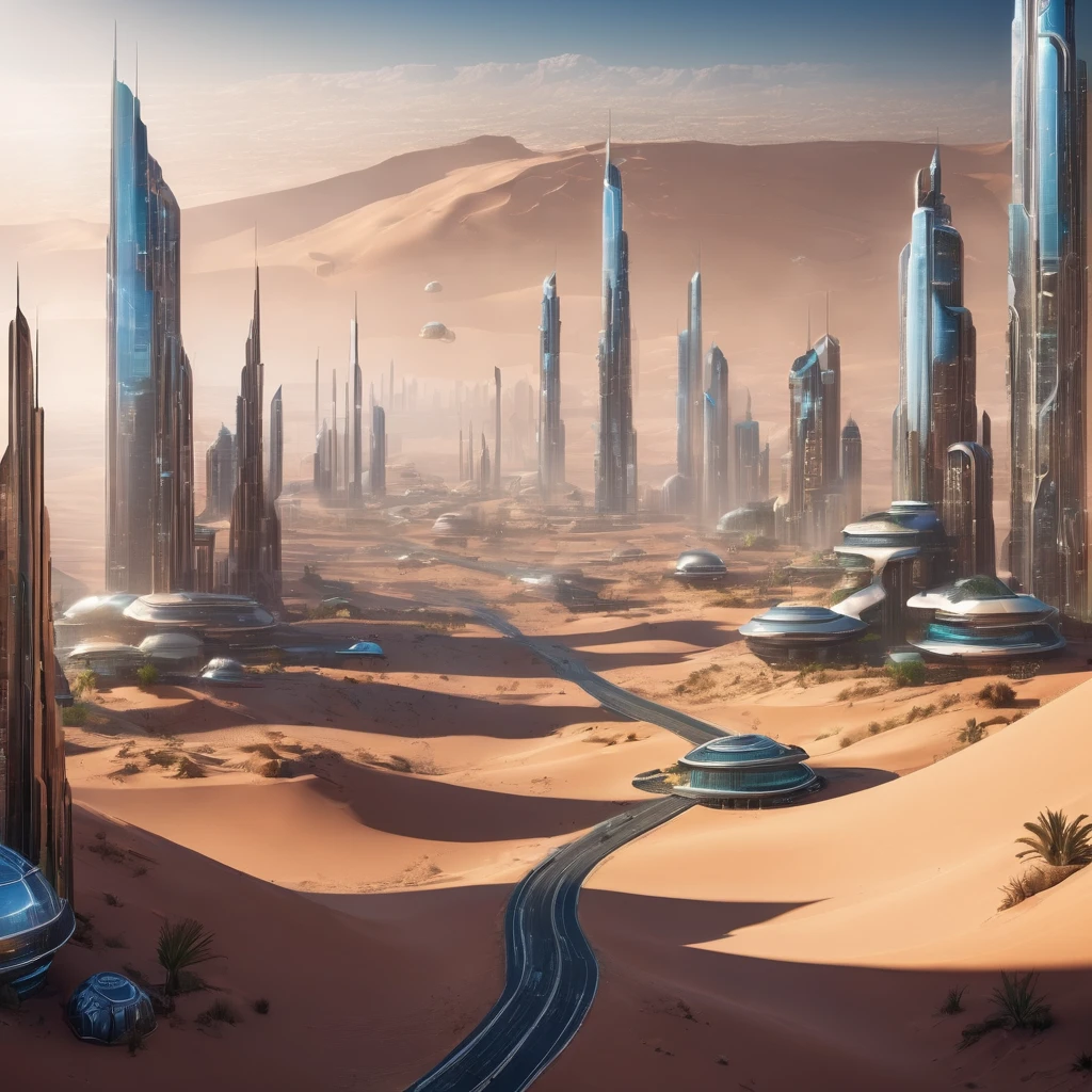 City in the future desert