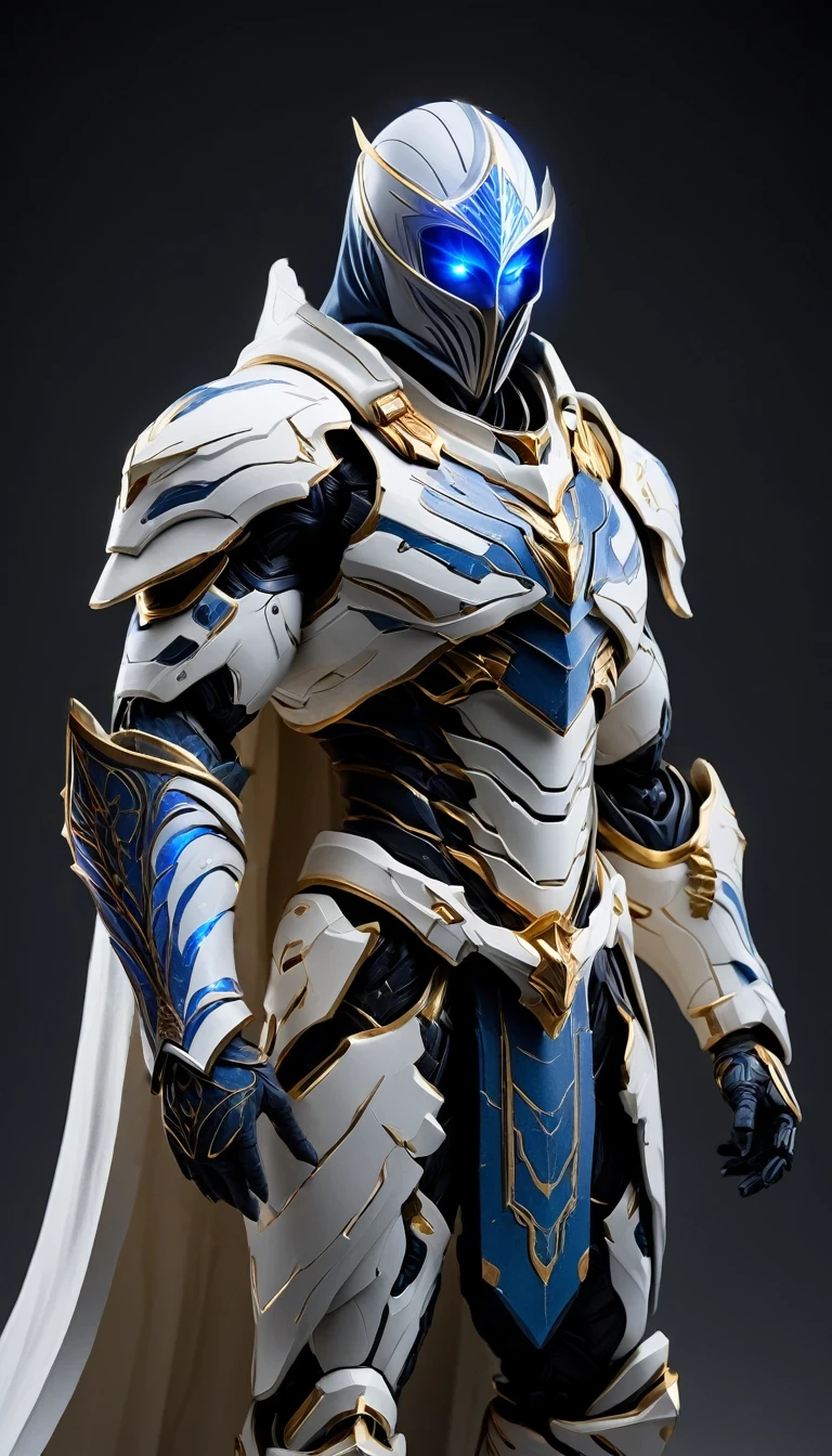 (hood up), (wielding a spear imbued with blue radiant light, emanating potent light magic)