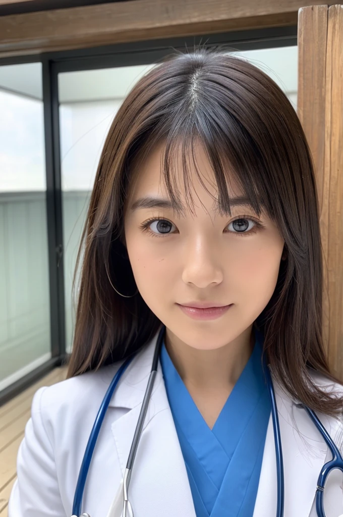 ((Highest quality)), ((masterpiece)), (detailed),Perfect Face,Japanese,Female doctor,White