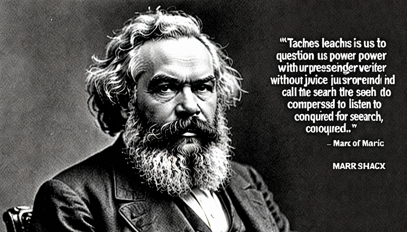 Marx teaches us to question power,
Seeking justice, without surrendering,
The Voice of the Oppressed, a call to listen,
In the search for a fairer world to conquer.