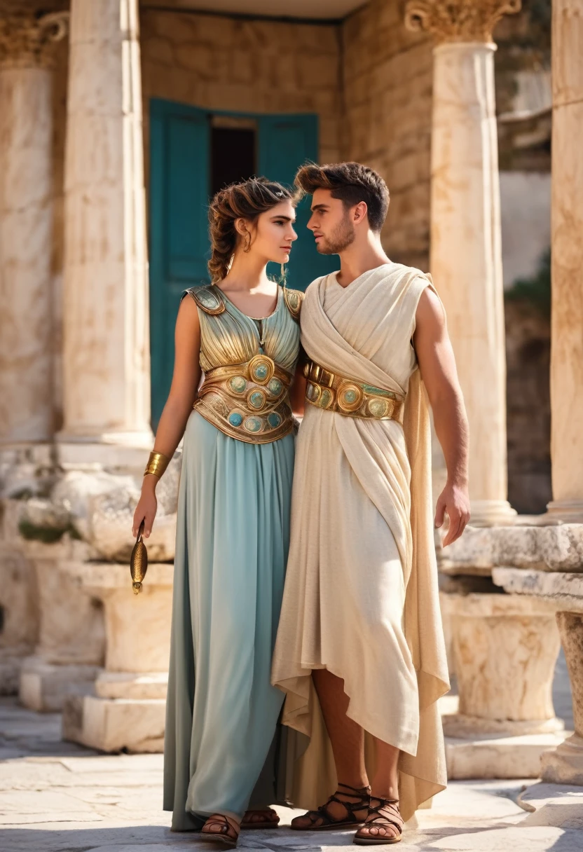 SeaArt Bot
Txt2Img
SDXL
20:30:47
I want to show a 8K image of a 79 AD period Flavian period young beautiful very exotic Latin Mediterranean Italian Roman woman in feminine traditional Roman attire and aith a young Roman soldier in full Roman military attire and gearMasterpiece,quality,4k,Show a young 20 something couples in ancient Athens Greece males and females in detail,Bokeh/ with pastel shades tones colors ancient greek patterns designs Ionic IonianGreece