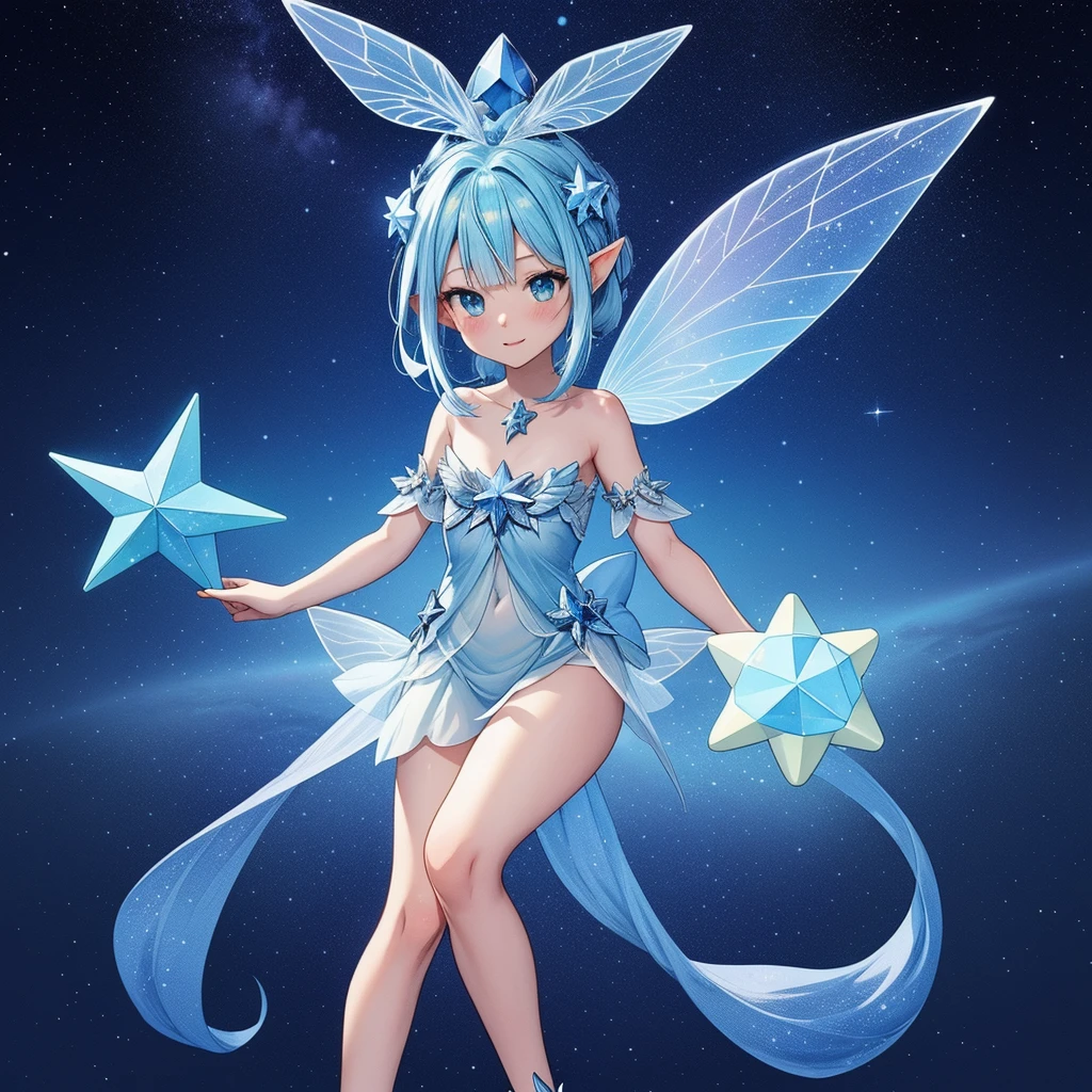 No humans、Star Fairyで白くて青いかわいい幻想の生き物、Star Fairy、