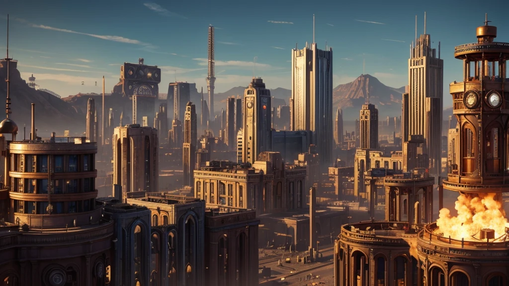 Nucleum atomic steampunk city