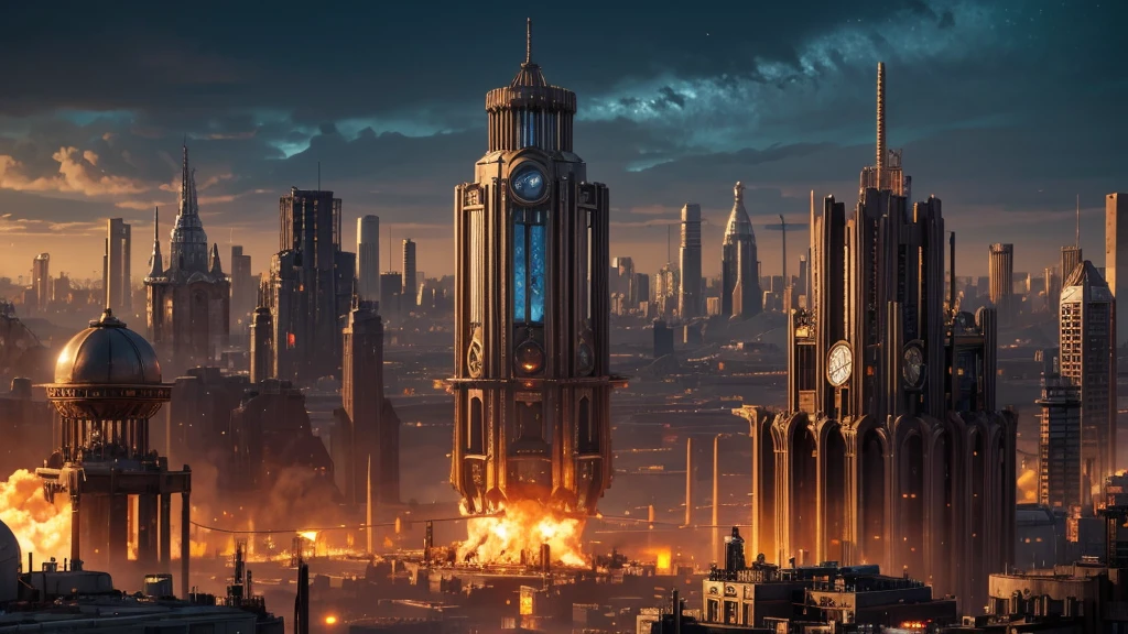 Nucleum atomic steampunk city