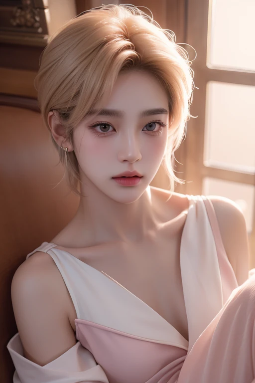 cute korean femboy, 1boy, 1boy with beautiful detailed eyes, beautiful detailed lips, extremely detailed face, longeyelashes, slim figure, wearing casual clothes, blushing, intimate touching with boyfriend, romantic, high quality, 4k, 8k, masterpiece, photorealistic, soft lighting, pastel colors, cinematic composition