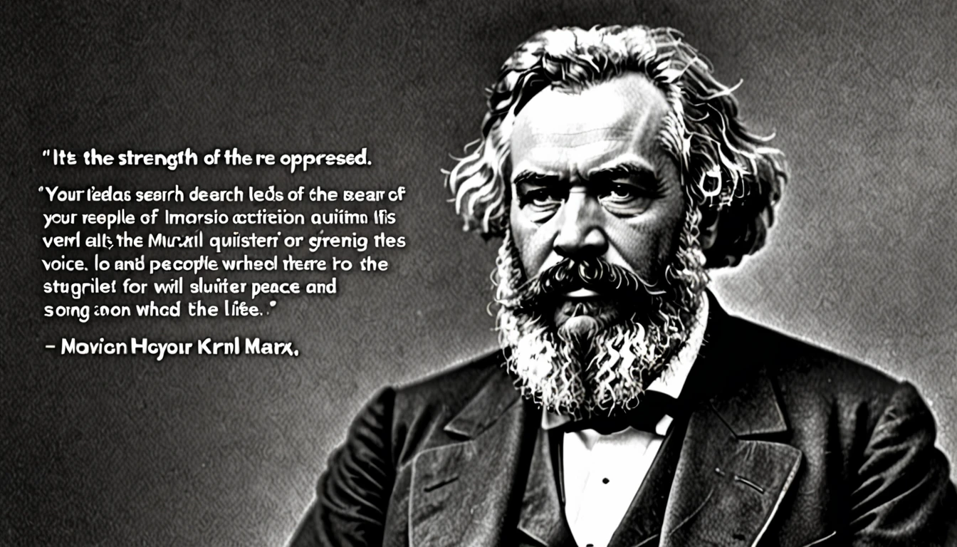 (Verse 3)
Your ideals persist through the years,
Inspiring action for human rights,
In the voice of Karl Marx, A beacon of hope,
For those seeking a quieter life.

(Verse 4)
In the alleys and slums, echo your cry,
For a world where peace and love reign,
The struggle of the people, united in song,
It is the strength of the oppressed in search of redemption.