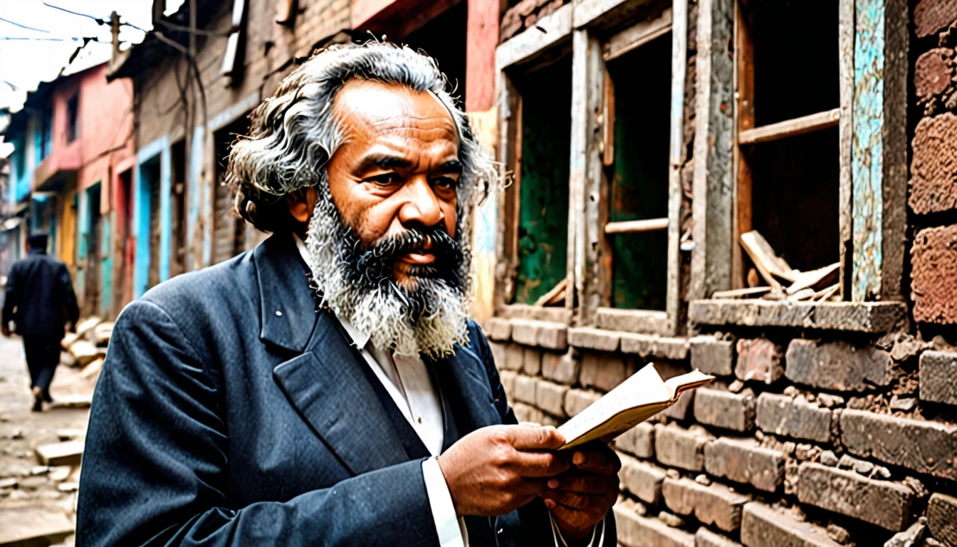 (Verse 3)
Your ideals persist through the years,
Inspiring action for human rights,
In the voice of Karl Marx, A beacon of hope,
For those seeking a quieter life.
(Verse 4)
In the alleys and slums, echo your cry,
For a world where peace and love reign,
The struggle of the people, united in song,
It is the strength of the oppressed in search of redemption.