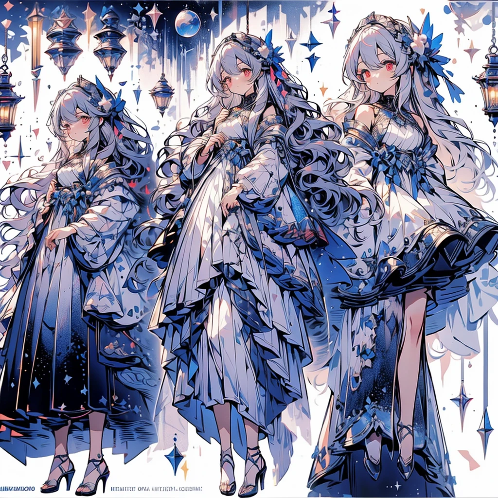 (masterpiece, Highest quality), (Detailed Hair), Very detailed, Anime Style, whole body, alone, Cyberpunk psychic girl, Big cute head scarf, whole body covered in rags, Wanderer Outfit, Gray Hair、Red eyes, Floating in the air, Small stature, Supernatural Aura, Prism Hypnosis Aura. Beautiful and terrifying, Digital Painting, 8K high resolution, Trend Art Station, White Background, whole body, ((Psychic energy ball in hand))