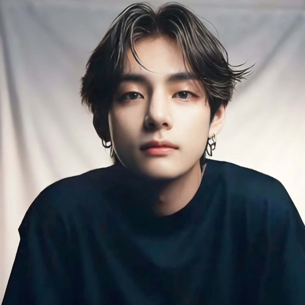taehyung, BTS group, kpop idol portrait, realism artistic style, beautiful androgynous prince, bts, delicate androgynous prince, inspired by taehyung kim, young pale angel