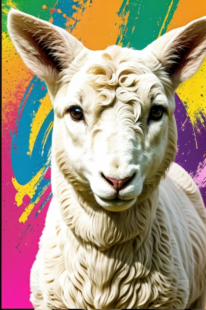 Potrait lamb pop art vector