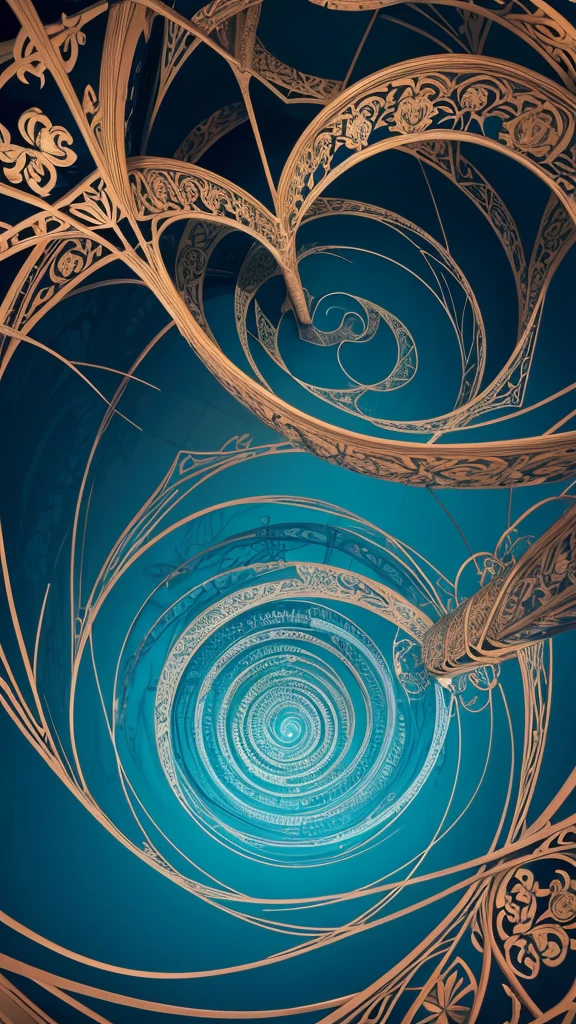 Illustration of a complex maze with multiple branches, Telling a different story. Inspired by the art style of MC Escher, The maze features intricate lines and illusionary perspective.. Vivid and contrasting color palette, A maze conveys the idea that there are different paths to explore.. The expressions of the characters in the maze are full of surprise and curiosity.. The lighting is bright、The atmosphere is one of discovery and challenge..--v 5 --stylize 1000  