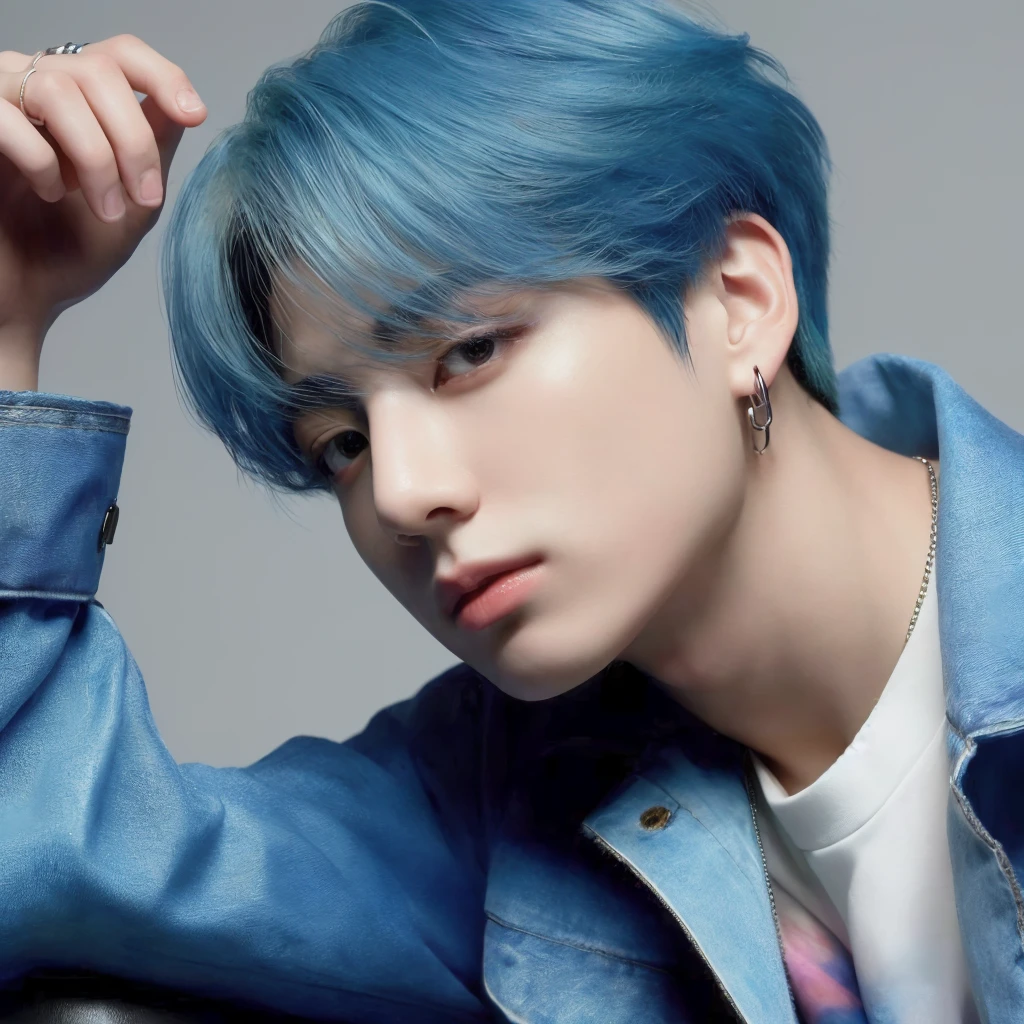 jungkook, BTS group, kpop idol portrait, realism artistic style, beautiful androgynous prince, bts, delicate androgynous prince, inspired by jungkook jeon young pale angel