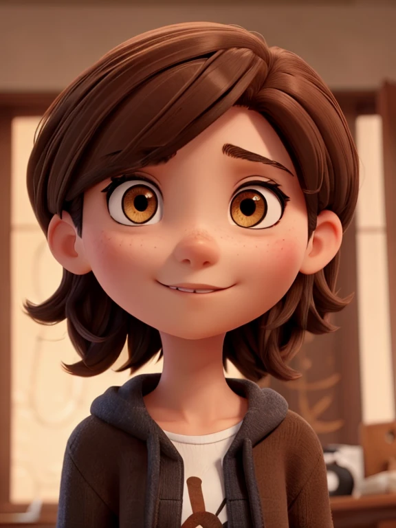 thin, black eyes, brown hair
