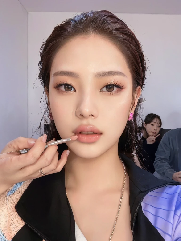 jennie pink black, blackpink jennie portrait, Beautiful young Korean woman, Leaked image, kim jennie de blackpink
