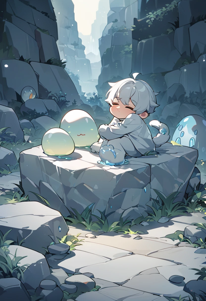 Little male cat,boy,There is a tail,cute,Thin,struggle,Everlasting,Stone,Gray slime,Feet turned to stone,Hands turned to stone,Stones spread feet,Stone feet,Stone Hand,illumination,freeze,Feet petrified,charming,boy们 ,Petrified feet,穿着Tight Fit衣,plastic,Full body portrait,smooth,全身Tight Fit衣,Gel coat,全身Gel coat,outdoor,Naked,Small pants,Tight Fit,No clothes,stone man,The stones gradually spread on the body