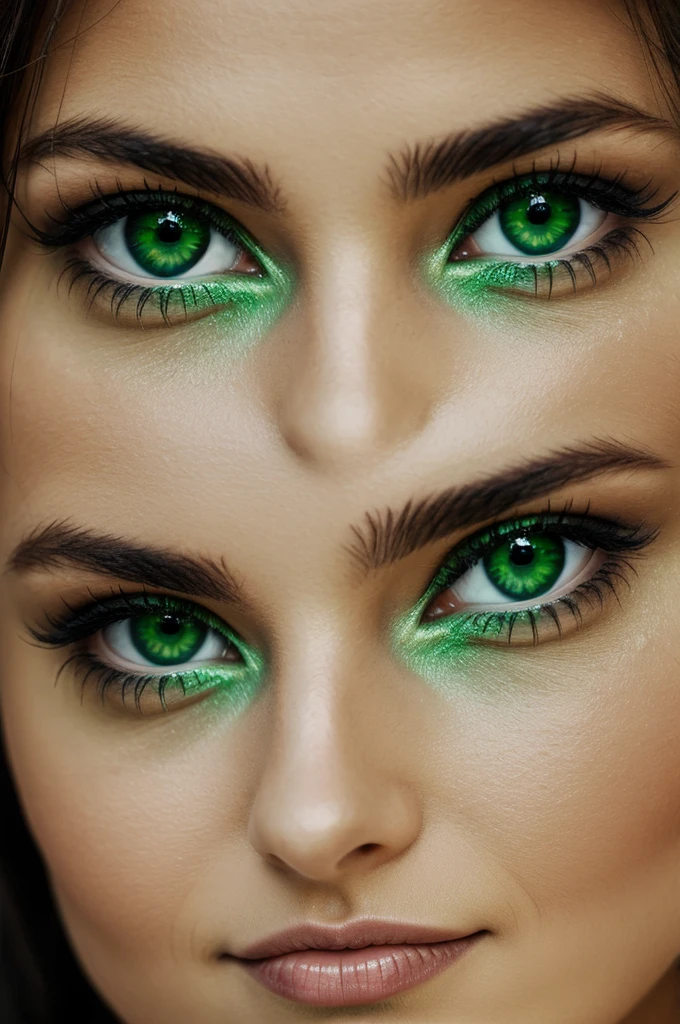 Italian woman light green eyes 