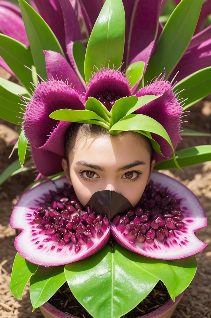 Create a pitaya-themed profile picture, pitaya seedlings, pitaya plantations and everything surrounding the pitaya theme. Imagine it being something more professional, for a professional profile.