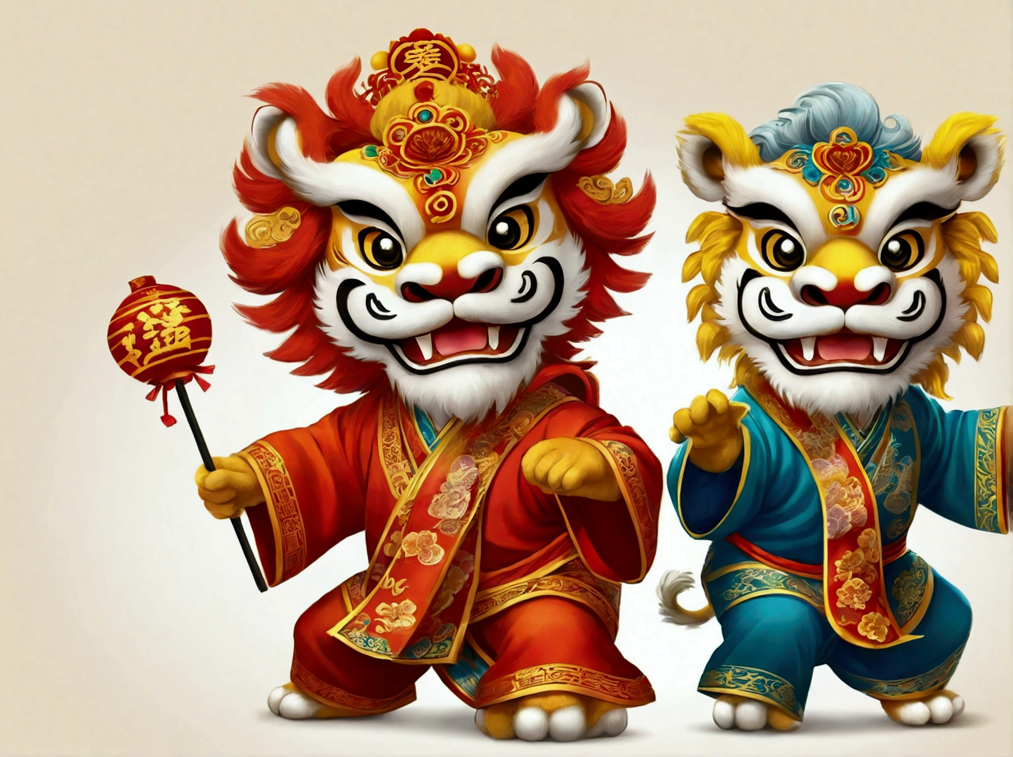illustration "Two lion dance" Japanese Lucky Charms
"this ""Two lion dance"" It is a rainbow color design with gradient."
Very gorgeous
this "Two lion dance" smiling.
Gorgeous design that brings joy to the viewer is pretty cool、Chic and modern design white background