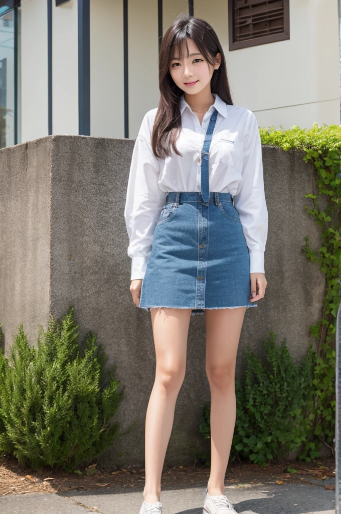 high school girl M-shaped legs