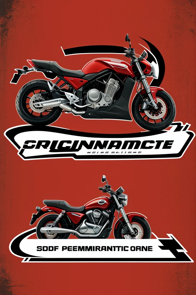 Logo of a company dedicated to the sale of cleaning and maintenance products for motorcycles and red cars, the brand is called prodin