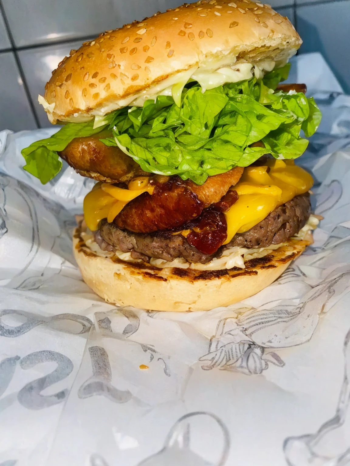 backlighting, cinematic lighting, hamburger