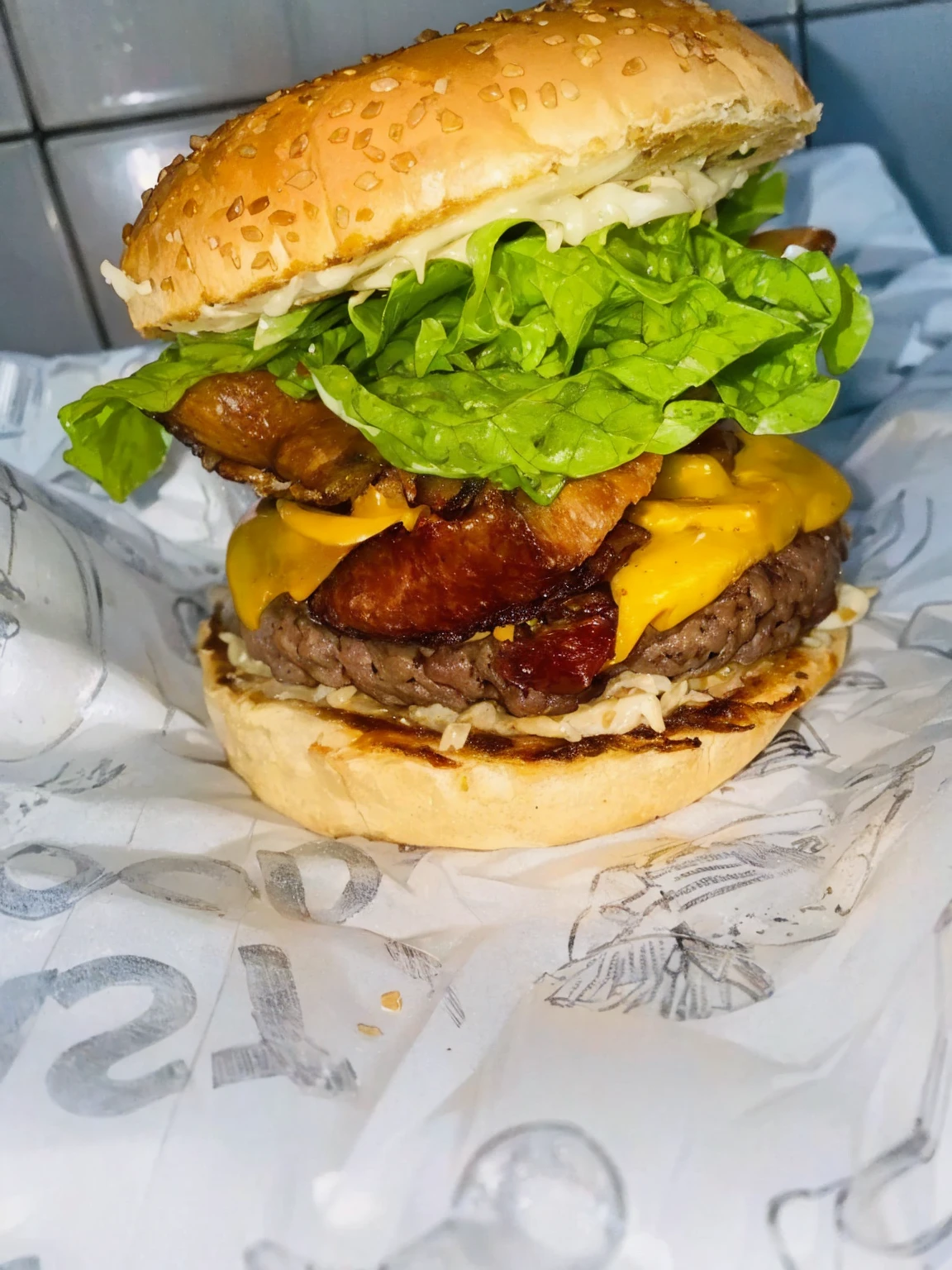 backlighting, cinematic lighting, hamburger