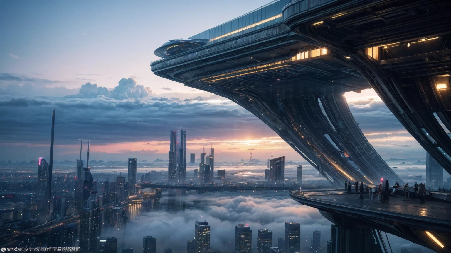 (Best quality,4K,8K,A high resolution,Masterpiece:1.2),Ultra-detailed,(Realistic,Photorealistic,photo-realistic:1.37),Futuristic floating city,Futuristic technology,Huge urban high-tech tablet platform,Airship,Floating in the sky,Futuristic city,Small airships around,High-tech hemispherical platform,Colorful lights,Advanced architecture,modernn architecture,skyscrapper,Access the cloud,Scenic beauty,view over city,Impressive design,Blend seamlessly with nature,energetic and vibrant atmosphere,Futuristic transportation system,Parking is suspended,Transparent path,Lush greenery,Sky gardens,cascading waterfalls,Magnificent skyline,reflections on the water,Sparkling river,Architectural innovation,futuristic skyscrapers,Transparent dome,The shape of the building is unusual,Elevated walkway,Impressive skyline,Glowing lights,Futuristic technology,Minimalist design,Scenic spots,Panoramic view,Cloud Piercing Tower,Vibrant colors,epic sunrise,epic sunset,Dazzling light display,magical ambiance,The future city,Urban Utopia,LuxuryLifestyle,Innovative energy,sustainable development,Smart city technology,Advanced infrastructure,Tranquil atmosphere,Nature and technology live in harmony,Awesome cityscape,Unprecedented urban planning,Architecture connects seamlessly with nature,High-tech metropolis,A cutting-edge engineering marvel,The future of urban living,Visionary architectural concept,Energy-efficient buildings,Harmony with the environment,A city floating above the clouds,Utopian dreams become reality,The possibilities are endless,State-of-the-art transportation network,Green energy integration,Innovative materials,Impressive holographic display,Advanced communication system,Breathtaking aerial view,Quiet and peaceful environment,Modernist aesthetics,Ethereal beauty