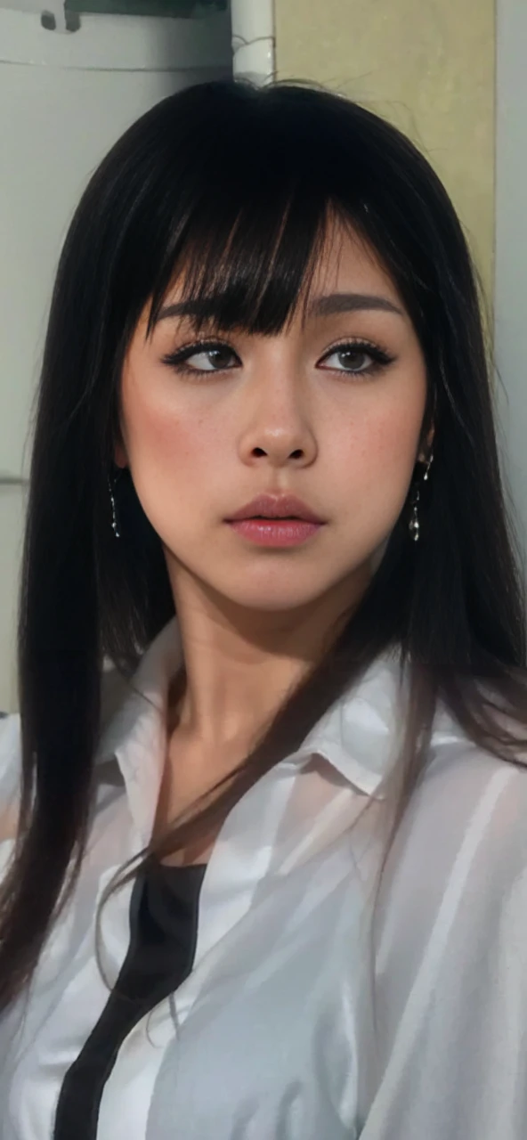 Cinema Lighting、(Key Light:Front 45 degree angle, Subsidy light、Faint backlight、Shadow), Accurate human body、Someone knowledgeable、Correct five-finger、RAW Photos、 4K - ultra-vivid、highest quality, masterpiece, Ultra-high resolution, (reality: 1.4),
(((Oilskin,Glowing Skin、Realistic skin texture、Beautiful skin in every detail、Shiny skin、Shiny skin)))、
Upper Body Shot, Low camera angle, Written boundary depth, Focus on the center, Focused girl、Background blur、Beautiful Eyes, Perfect face and eyes、
(night:1.8,)
girl, Short bob black hair, Early s, Black hoodie with pockets, Checked mini skirt, Purple collar, Black face mask, Earrings,
Big Breasts, thin, Are standing , mischief,
zettai ryouiki, An absurd solution, Absurd details, highest quality, (((Big Breasts:1.3))), Grab your chest、 (((Lightweight off-the-shoulder sweater)))、White skin、(((Bitch、Sexy Bitch、Super heavy makeup,ga yaru makeup)))、Full Shot, (Ahegao:0.8)