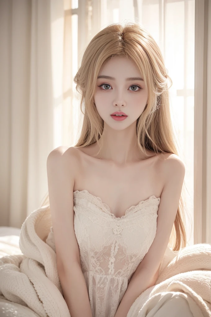 (high details:1.4)、(surrealism:1.4)、(soft lighting:1.05)、32,000、1 woman、realistic lighting、face lighting、ray tracing、(brightened light:1.2)、(improve quality:1.4)、(Realistic textured skin of the highest quality:1.4)、original photo, lifelike, full body woman love, bed, soggy, big bust, stylish hairstyle, pale skin, black eye, pink lips, (Beloved), (:1.1), ~Through, detailed background, detailed face, delicate eyes, good hair, Anatomically correct body, elastic skin, make up, masterpiece
