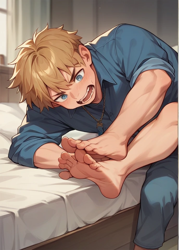 Twelve-year-old homosexual boy touching another boy&#39;s penis with his hand of the same age