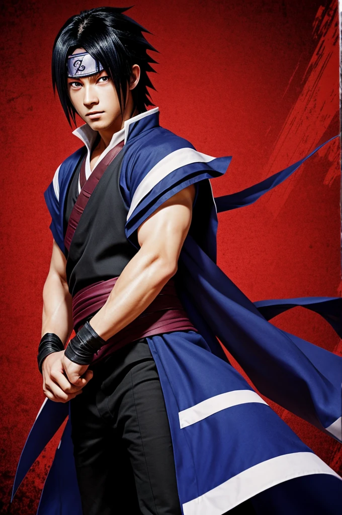 Sasuke Uchiha from the anime with the Rinnegan 