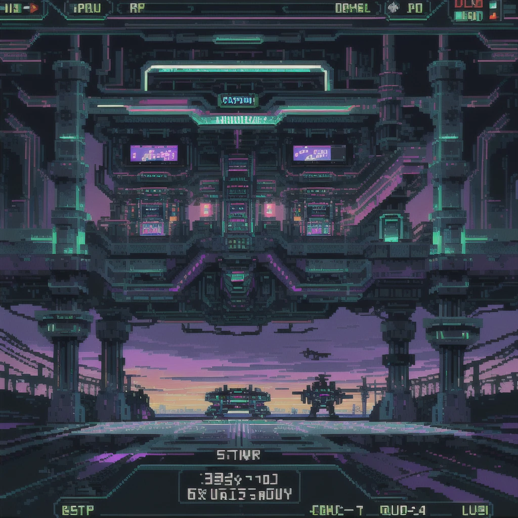 metroidvania asset, a close-up of a computer screen with a purple and green pattern, Metroide, background jet terrestrial radio, Side - 2D Platform Scrolling, dark sci-fi game map, 2d vector art, 2D vector art, 2d texture, 2d texture, HD screenshot, 2 d plane, spaceship hangar, Metroidevania, hq very detailed