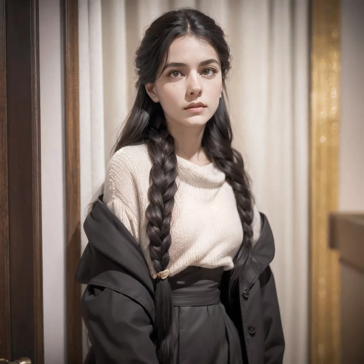 arafed photo of a woman with a braid in her hair, in her early 20s, maria fortuny, marianne collins, nadezhda tikhomirova, photo of young woman, leonora karrington, maria panfilova, anna kovalevskaya, anastasia ovchinnikova, lola dupre, e. h. beatrice blue