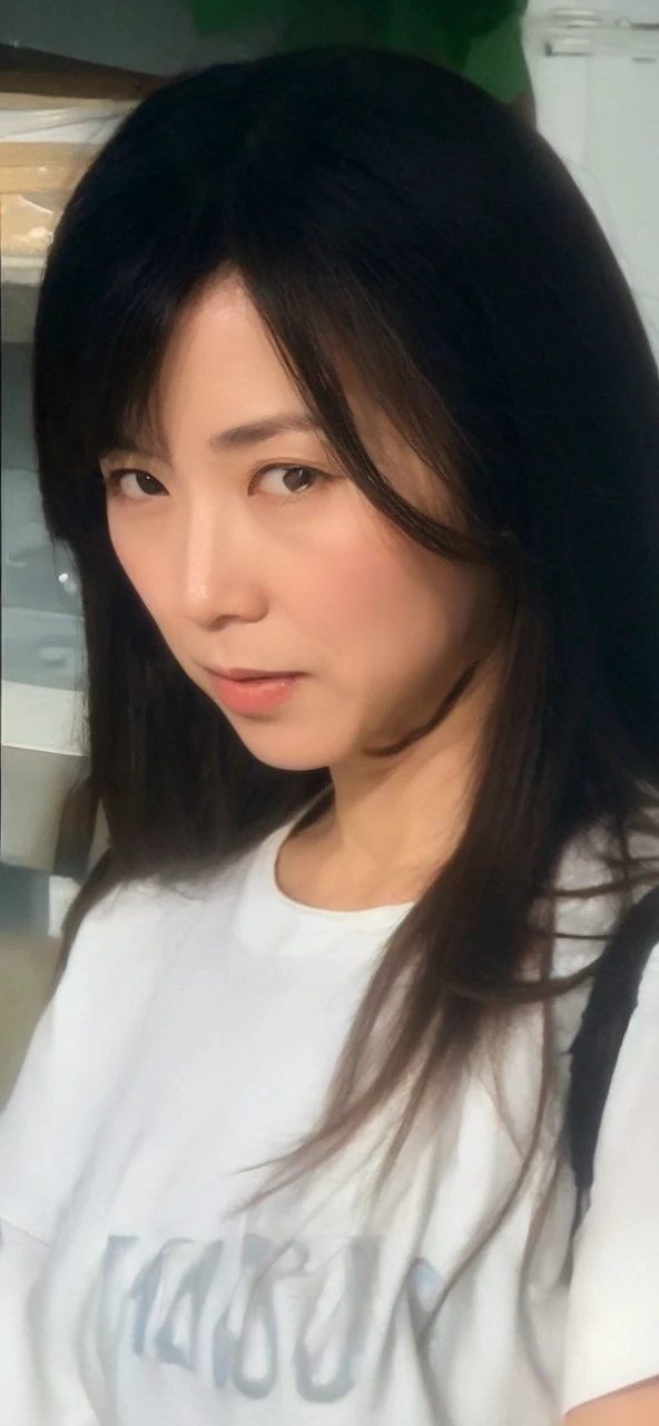 masterpiece, Best quality, Skinny Japanese woman, 40 years old, sexy nightwear, on the bed in a hotel room, correct body structure, slight smile, perfect face, detailed face, detailed eyes