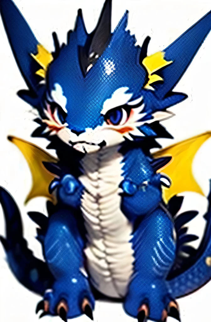 ((a majestic blue dragon)), hyper realistic, extremely detailed scales, intricate wing details, ((piercing yellow and black eyes)), (sharp teeth), menacing expression, vibrant colors, (full of human kindness), ((4 finger)), ((4 toes)), ((the look of a human))