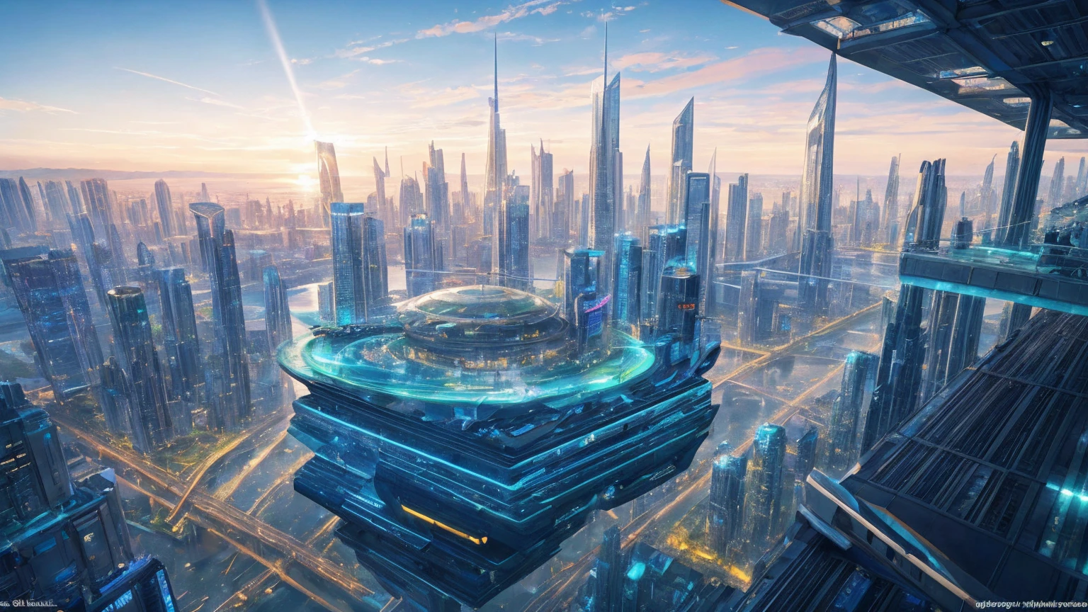(Best quality,4K,8K,A high resolution,Masterpiece:1.2),Ultra-detailed,(Realistic,Photorealistic,photo-realistic:1.37),Futuristic floating city,Futuristic technology,Huge urban high-tech tablet platform,Airship,Floating in the sky,Futuristic city,Small airships around,High-tech hemispherical platform,Colorful lights,Advanced architecture,modernn architecture,skyscrapper,Access the cloud,Scenic beauty,view over city,Impressive design,Blend seamlessly with nature,energetic and vibrant atmosphere,Futuristic transportation system,Parking is suspended,Transparent path,Lush greenery,Sky gardens,cascading waterfalls,Magnificent skyline,reflections on the water,Sparkling river,Architectural innovation,futuristic skyscrapers,Transparent dome,The shape of the building is unusual,Elevated walkway,Impressive skyline,Glowing lights,Futuristic technology,Minimalist design,Scenic spots,Panoramic view,Cloud Piercing Tower,Vibrant colors,epic sunrise,epic sunset,Dazzling light display,magical ambiance,The future city,Urban Utopia,LuxuryLifestyle,Innovative energy,sustainable development,Smart city technology,Advanced infrastructure,Tranquil atmosphere,Nature and technology live in harmony,Awesome cityscape,Unprecedented urban planning,Architecture connects seamlessly with nature,High-tech metropolis,A cutting-edge engineering marvel,The future of urban living,Visionary architectural concept,Energy-efficient buildings,Harmony with the environment,A city floating above the clouds,Utopian dreams become reality,The possibilities are endless,State-of-the-art transportation network,Green energy integration,Innovative materials,Impressive holographic display,Advanced communication system,Breathtaking aerial view,Quiet and peaceful environment,Modernist aesthetics,Ethereal beauty