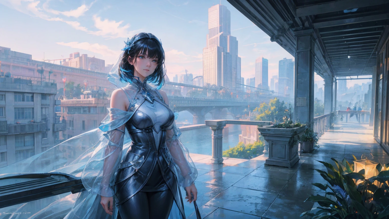 (Best quality,4K,8K,A high resolution,Masterpiece:1.2),Ultra-detailed,(Realistic,Photorealistic,photo-realistic:1.37),Futuristic floating city,Futuristic technology,Huge urban high-tech tablet platform,Airship,Floating in the sky,Futuristic city,Small airships around,High-tech hemispherical platform,Colorful lights,Advanced architecture,modernn architecture,skyscrapper,Access the cloud,Scenic beauty,view over city,Impressive design,Blend seamlessly with nature,energetic and vibrant atmosphere,Futuristic transportation system,Parking is suspended,Transparent path,Lush greenery,Sky gardens,cascading waterfalls,Magnificent skyline,reflections on the water,Sparkling river,Architectural innovation,futuristic skyscrapers,Transparent dome,The shape of the building is unusual,Elevated walkway,Impressive skyline,Glowing lights,Futuristic technology,Minimalist design,Scenic spots,Panoramic view,Cloud Piercing Tower,Vibrant colors,epic sunrise,epic sunset,Dazzling light display,magical ambiance,The future city,Urban Utopia,LuxuryLifestyle,Innovative energy,sustainable development,Smart city technology,Advanced infrastructure,Tranquil atmosphere,Nature and technology live in harmony,Awesome cityscape,Unprecedented urban planning,Architecture connects seamlessly with nature,High-tech metropolis,A cutting-edge engineering marvel,The future of urban living,Visionary architectural concept,Energy-efficient buildings,Harmony with the environment,A city floating above the clouds,Utopian dreams become reality,The possibilities are endless,State-of-the-art transportation network,Green energy integration,Innovative materials,Impressive holographic display,Advanced communication system,Breathtaking aerial view,Quiet and peaceful environment,Modernist aesthetics,Ethereal beauty